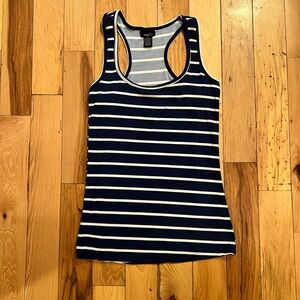 Rue21 Navy and White Striped Tank Top